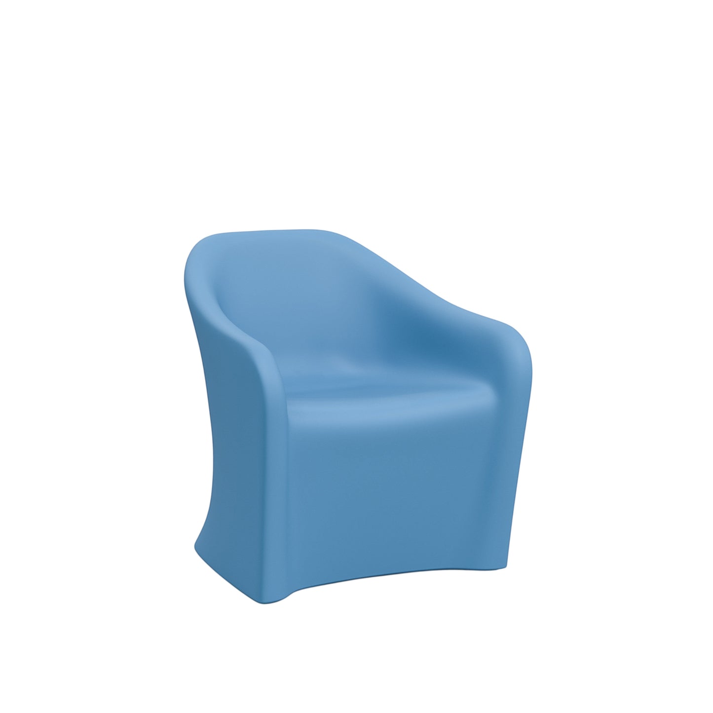 Stat Medical Inc Flo BH lounge chair in blue with a durable, ligature-resistant rotomolded design.