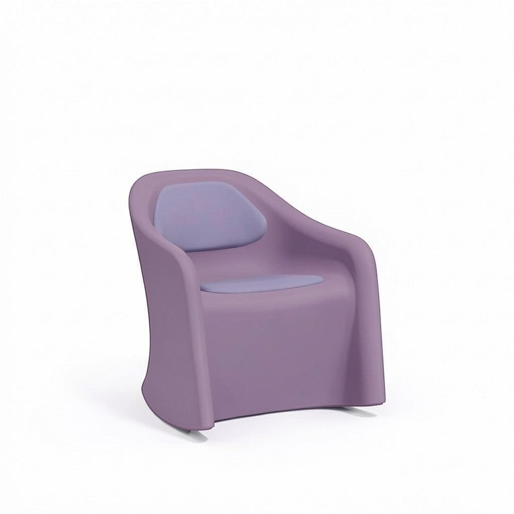 Stat Medical Inc Flo BH purple rotomolded rocker chair with contoured seat and back pads for behavioral health