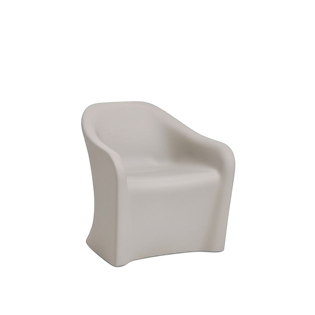 Stat Medical Inc Flo BH lounge chair in light grey, featuring a durable, ligature-resistant rotomolded design.