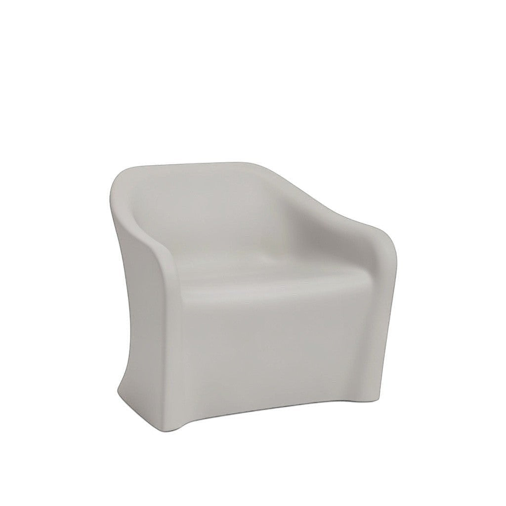 Stat Medical Inc Flo BH lounge chair in light grey with durable, ligature-resistant rotomolded construction.