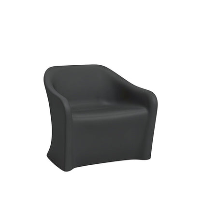Stat Medical Inc Flo BH lounge chair in dark grey, featuring a durable, ligature-resistant rotomolded design.