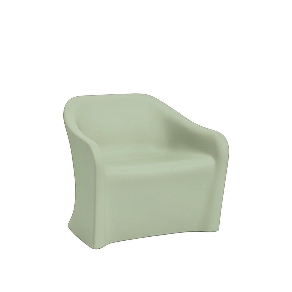 Stat Medical Inc Flo BH lounge chair in light green with a durable, ligature-resistant rotomolded design.