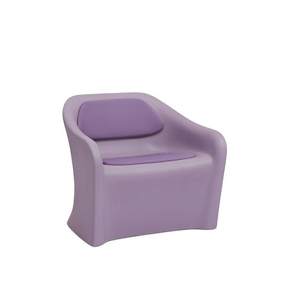 Stat Medical Inc Flo BH lounge chair in light purple with matching upholstered seat and back pads.