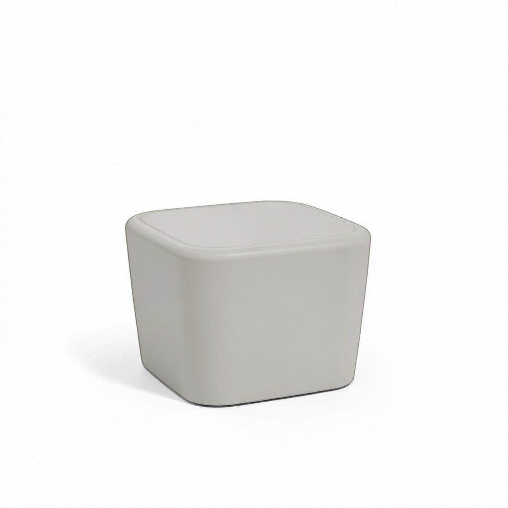 Stat Medical Inc Flo BH occasional table in light grey with rounded safety corners and ligature-resistant design.
