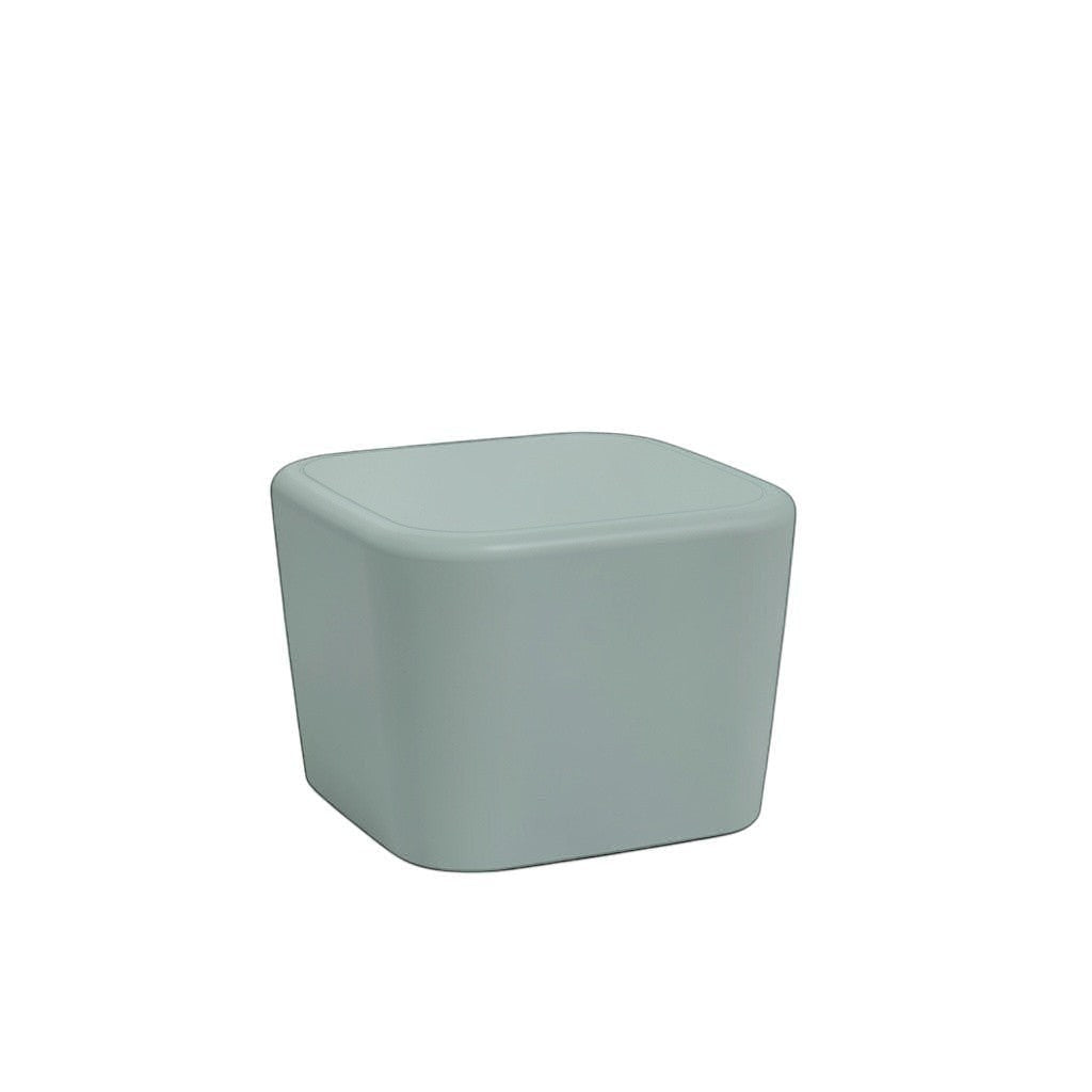 Stat Medical Inc Flo BH occasional table in sage green with rounded safety corners and ligature-resistant design.