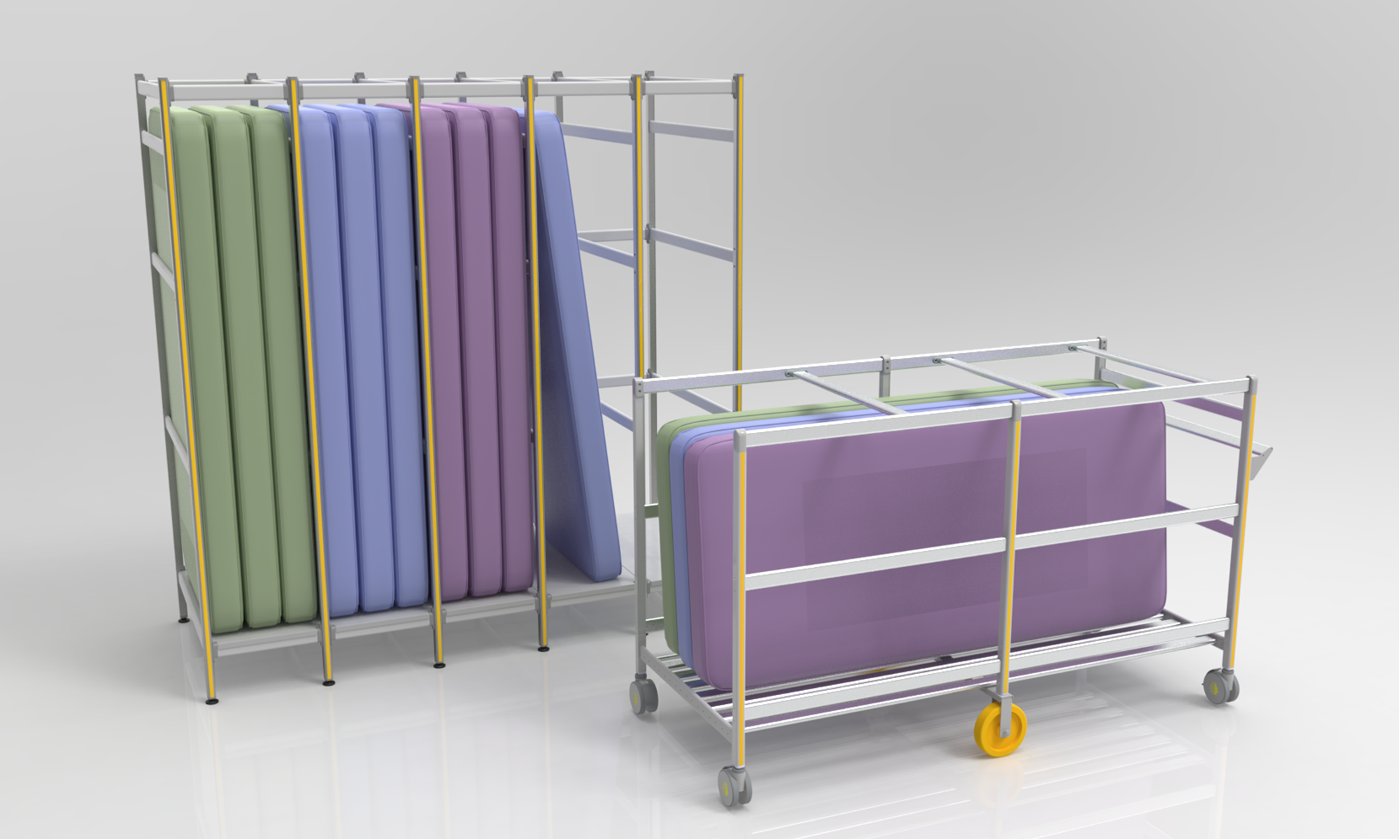 Spacelogic - Modular Mattress Rack – Stat Medical Inc