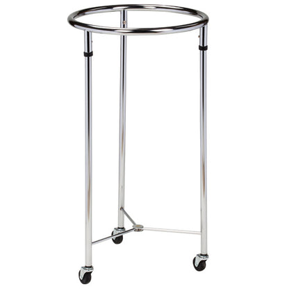 Chrome Round Hamper