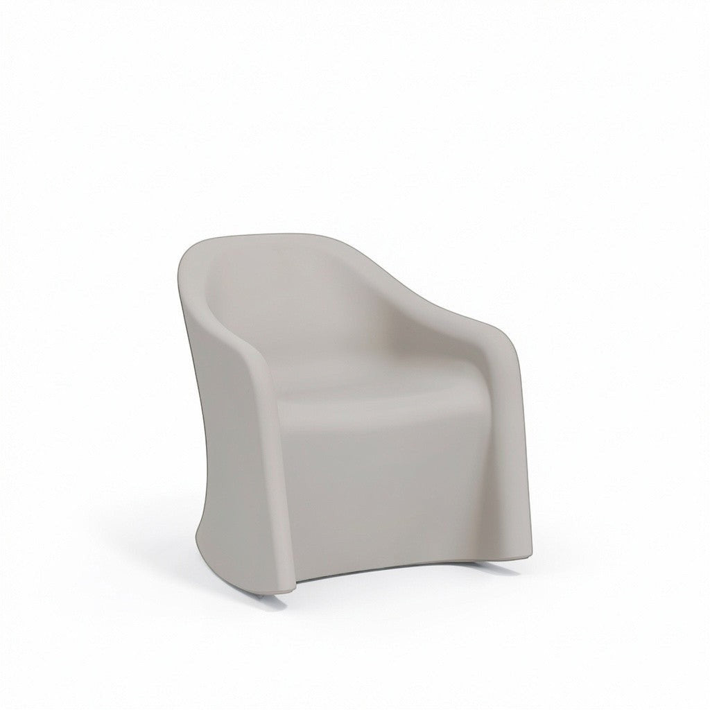 Stat Medical Inc Flo BH Rocker Chair in light grey, a rotomolded therapeutic chair for behavioral health settings.