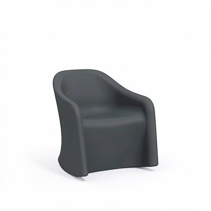 Stat Medical Inc Flo BH Rocker Chair in dark grey, a rotomolded therapeutic chair for behavioral health environments.