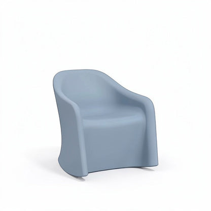 Stat Medical Inc Flo BH blue rotomolded rocker chair with a wide contoured seat for therapeutic comfort