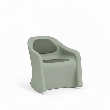 Stat Medical Inc Flo BH Rocker chair in sage green with contoured seat and back pads for behavioral health settings.