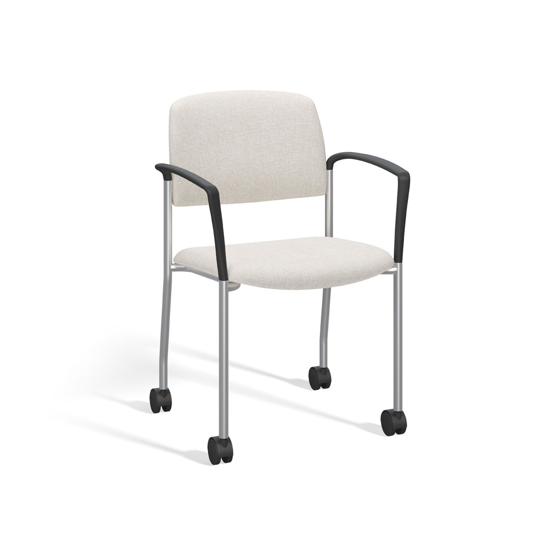 QUC118F-CA Quantum Stacking Chair with casters, 18" seat